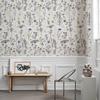 Белые Давящие Цветочные Виниловые Обои Ретро Цветущие Цветы Самоклеящаяся Наклейка для Шкафа Шикарный Водонепроницаемый Декор для Ванной Кухни