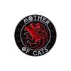 Черные эмалевые значки с большой кошкой, на заказ, броши MOTHER OF CATS, значки на лацкан, готическая бижутерия с животными, подарок для детей, друзей