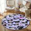 Hello Kitty cartoon round rugs in various sizes, suitable for children's living rooms, camping, picnics, and flannel non-slip yo
