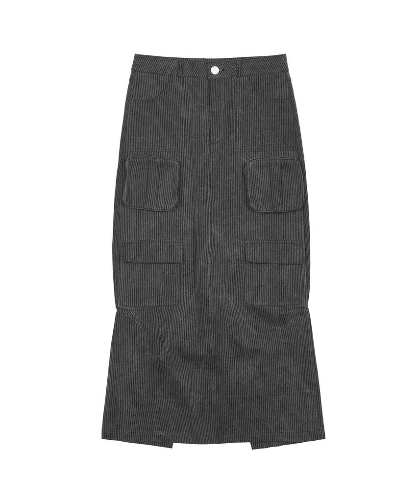 Love Is True Am Cargo Long Skirt(Black)