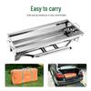 Tri-polar Outdoor Portable Folding Stainless Steel BBQ Grill