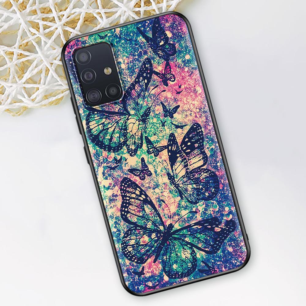 Чехол Мандала Подсолнух Мандала для Samsung Galaxy A51 A12 A21s A71 A52 A31 A32 A02s A72 A11 A41 A22 A01 Черный Мягкий Чехол для Телефона