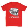 Мем Trollface Rage Comic Смешная Шутка Тролля Интернет Хлопковая Футболка Мужская Женская Хлопковые Футболки Футболки с Коротким Рукавом