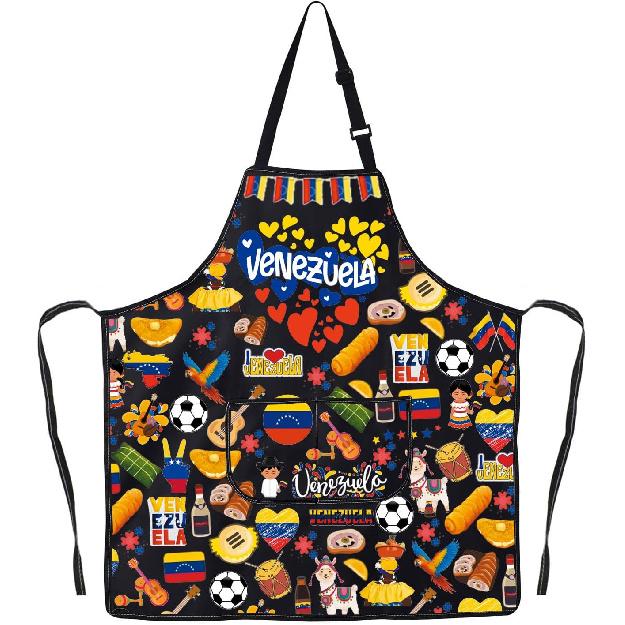 JNIAP Venezuelan Kitchen Apron Venezuela Lover Gifts Venezuelan Chef Gift Venezuela Flag Apron