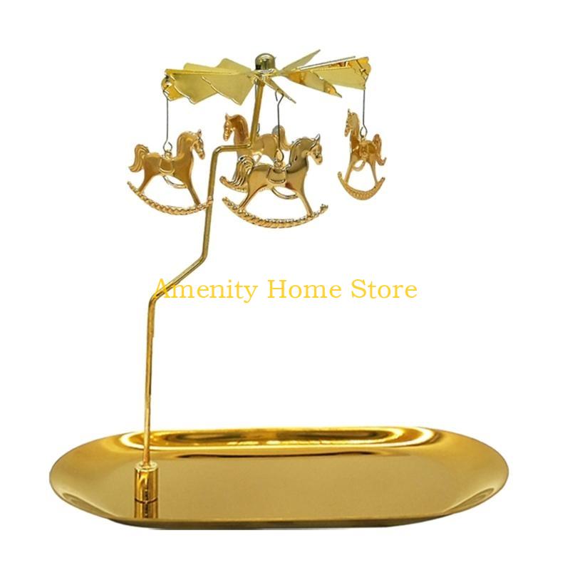 F26C Magical Rotating Candle Holder Magnetic Rotating Candlestick Adds Warmth to Bedrooms and Special Party Occasion
