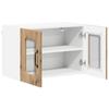 Wall Mounted Glass Cabinet LUCCA 2 pcs Artisan Oak 60 x 31 x 40 cm