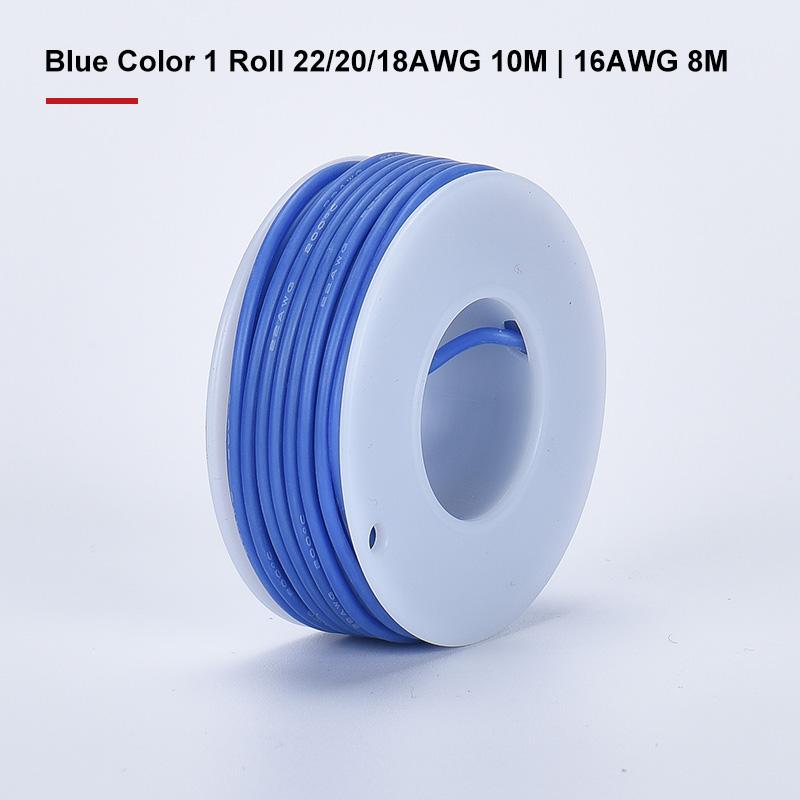 60 метров гибких силиконовых луженых проводов 22/20/18/16AWG 6 цветов, набор электрических многожильных проводов, медный соединительный кабель
