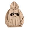 Womens Oversized Letter Print Hooded Sweatshirt Loose Fit Gothic Streetwear Cotton Blend Pullover