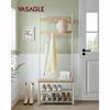 VASAGLE Coat Rack, Coat Stand with Shoe Storage Bench, Hall Tree with Shoe Rack, 3-in-1 Design, Steel Frame, for Hallway, Entrance, 32 x 70 x 175 cm