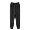 Pure Color Logo Embroidery Casual Tapered Knit Sports Pants Men Bottoms Black AKLT619-1