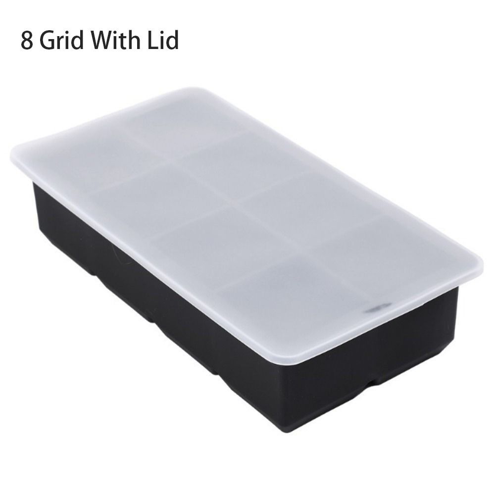 4/6/8 Grid Fashion Silica Gel Ice Cube Mold Large Square Ice Grid Quick Frozen Ice Maker