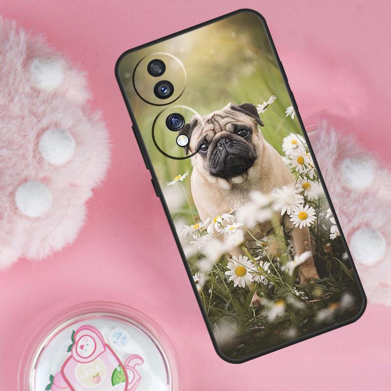 Чехол для собаки Мопс Французский бульдог для Honor Magic 6 5 7 Lite Honor 200 Pro 50 70 90 Lite X9b X9a X8b X8a X8 X9 X9c