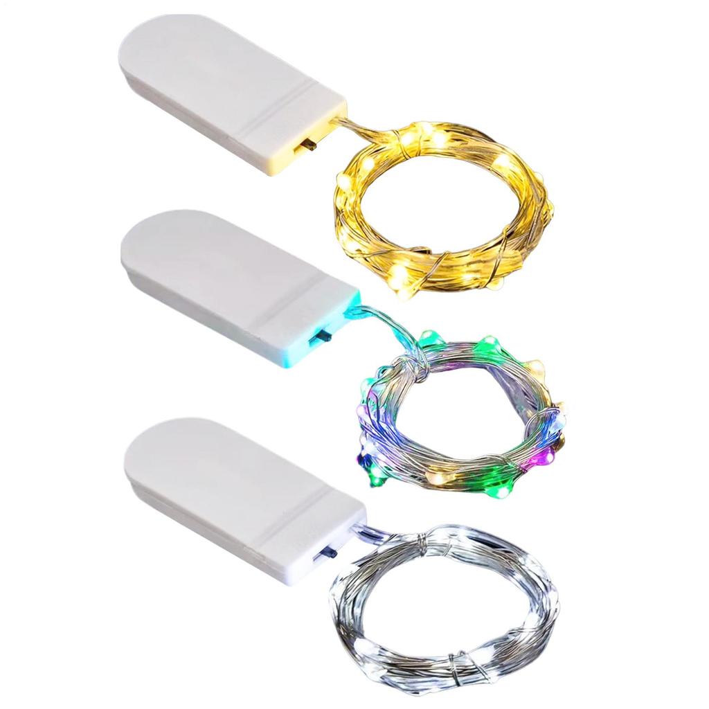 LED Fairy Light 1M Copper Wire String Lights with Battery Outdoor Garland Wedding Light Home Christmas Decoration