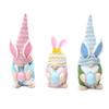 Easter Dwarf Faceless Doll Decorations Set Of Three Egg Holding Doll Decorations Desktop Decoration