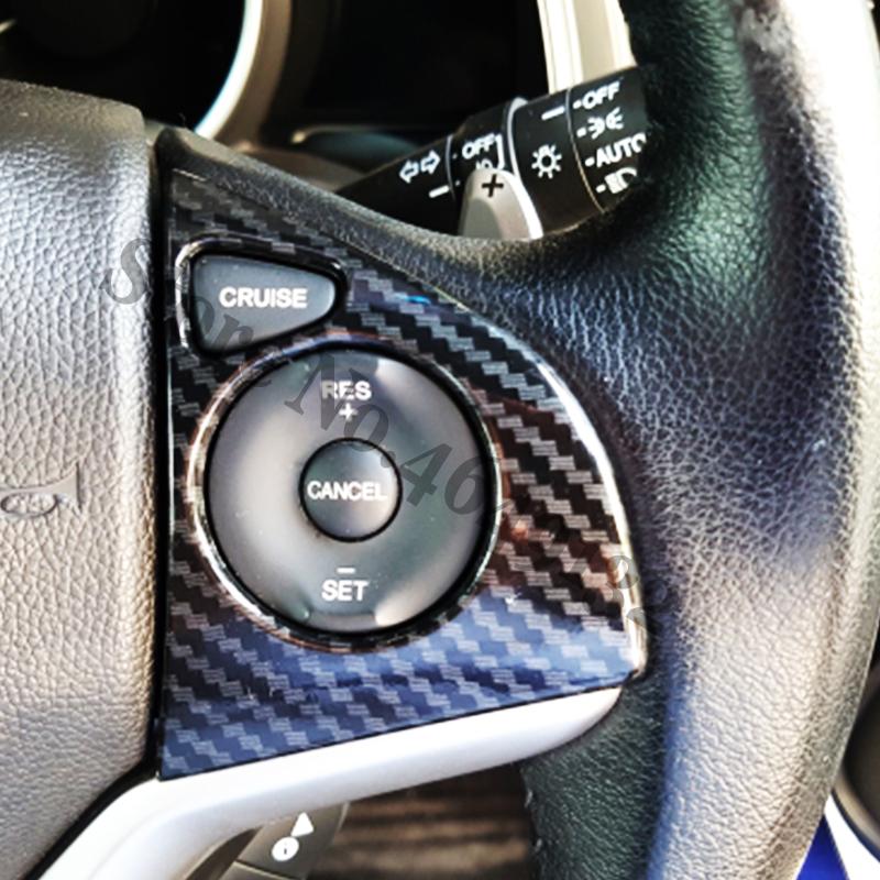 2015 2016 2017 2018 аксессуары для Honda Shuttle, чехол на руль автомобиля, наклейка, Стайлинг, корпус из АБС-пластика, углеродное волокно