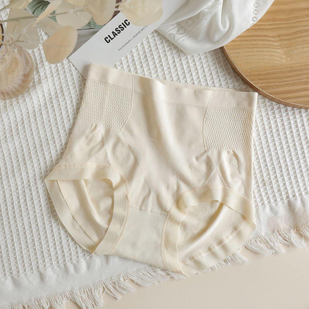 Женские трусики с высокой талией и хлопковой подкладкой: Бесшовный, дышащий утягивающий корсет для подтяжки бедер и похудения живота. Подходит для всех сезонов.