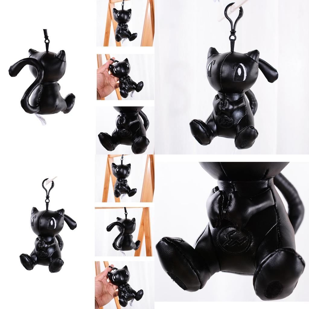 Милый Покемон Мьюту Темно-черный ПУ Подвеска Кукла Игрушка Брелок Детский Подарок 12,5 см/5 дюймов