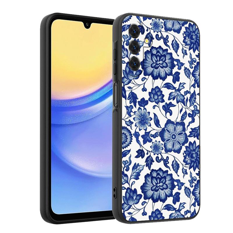 Blue And White Porcelain Pattern Soft Phone Case for Samsung A17 A37 A57 A16 A26 A36 A56 A15 A25 A35 A55 A14 A24 A34 A54 A13 A23