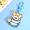 Милый мультяшный шарнирный масляный медведь акриловый кулон аниме фото брелки индивидуальные прозрачные акриловые изделия