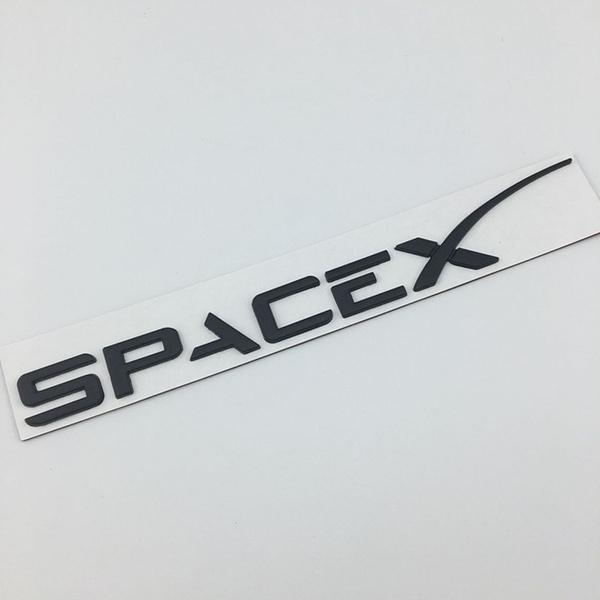 3D металлический логотип SPACEX для модели 3 SX Roadster P75D P85D P90D P100D наклейка на задний багажник автомобиля эмблема буква значок аксессуары для стайлинга