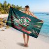 South Sydney Rabbitohs Customized Name Text Beach Towel, Soft Absorbent Towel Beach Pool Travel Personal Gift