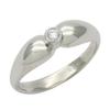 Used TIFFANY&Co. Ring Double Teardrop EU#51.5 Pt950Platinum/diamond 4.9g Platinum 1PD