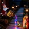 Cross-border Bestseller Solar-powered Santa Claus Lawn Light Die Casting Wrought-iron Hollow-out Goblin Outdoor Courtyard Garden