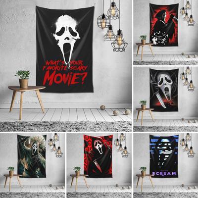 Домашний декор Хэллоуин фильм ужасов крик лицо настенный гобелен скатерть вечерние спальня фон 230x180 Tapiz
