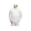Adidas Color Block Logo Print Hooded Zip-Up Jacket Men Jacket White IN9008