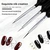 Nail Art Brush Set Manicure Tools Gradient Gel Nail Polish Builder Drawing Carving Ombre Brushes French Nail Design Painting Pen