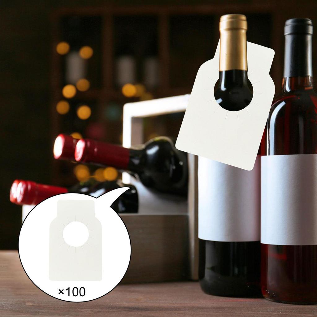 100 шт. бирки для бутылок, отличительные этикетки для напитков, подвесные двухсторонние этикетки для шампанского