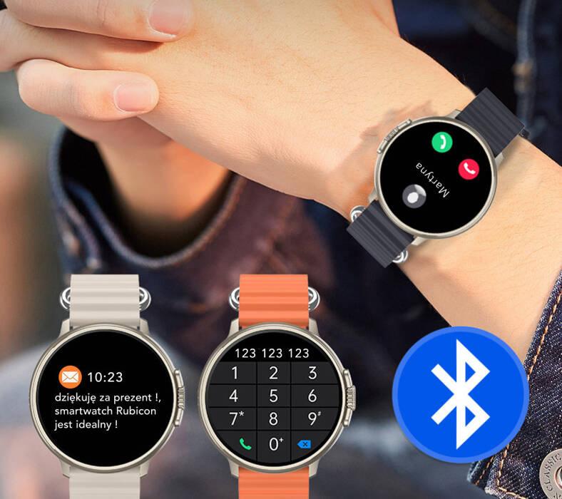Smartwatch Unisex Rubicon Rncf15 - Bluetooth Call, Ładowanie Bezprzewodowe (Sr057B)