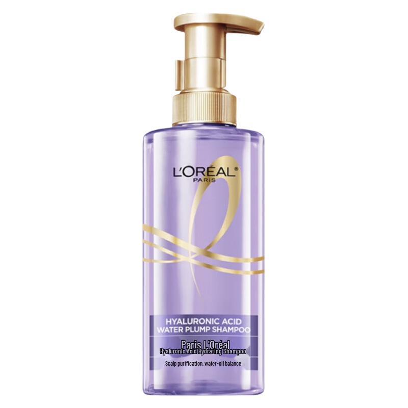 Шампунь L'Oréal с гиалуроновой кислотой и чайным деревом, с эфирными маслами - Питательная и прозрачная формула.