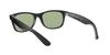 Ray-Ban RB2132F 601/52 55 Солнцезащитные очки NEW WAYFARER - Блестящий Черный / Зеленые Линзы Посадка на Низкую Переносицу