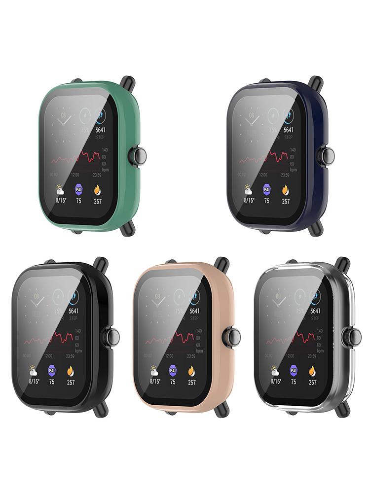Стекло для смарт-часов + чехол для Huami Amazfit GTS 2 Mini PC, закаленное стекло, защитная пленка для экрана, рамка-бампер