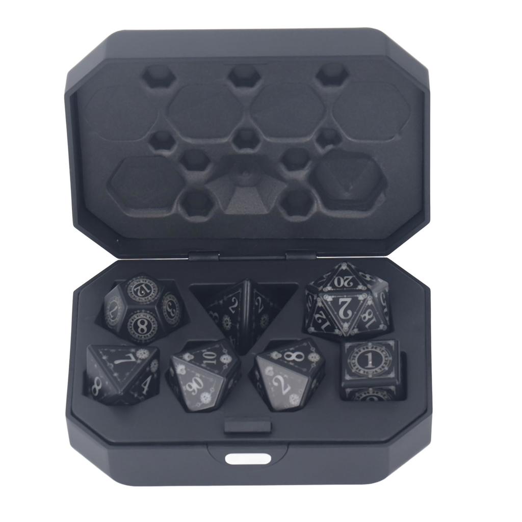 Набор из 7 светящихся игральных костей с зарядным устройством USB перезаряжаемые электронные светодиодные многогранные игральные кости с теплым светом