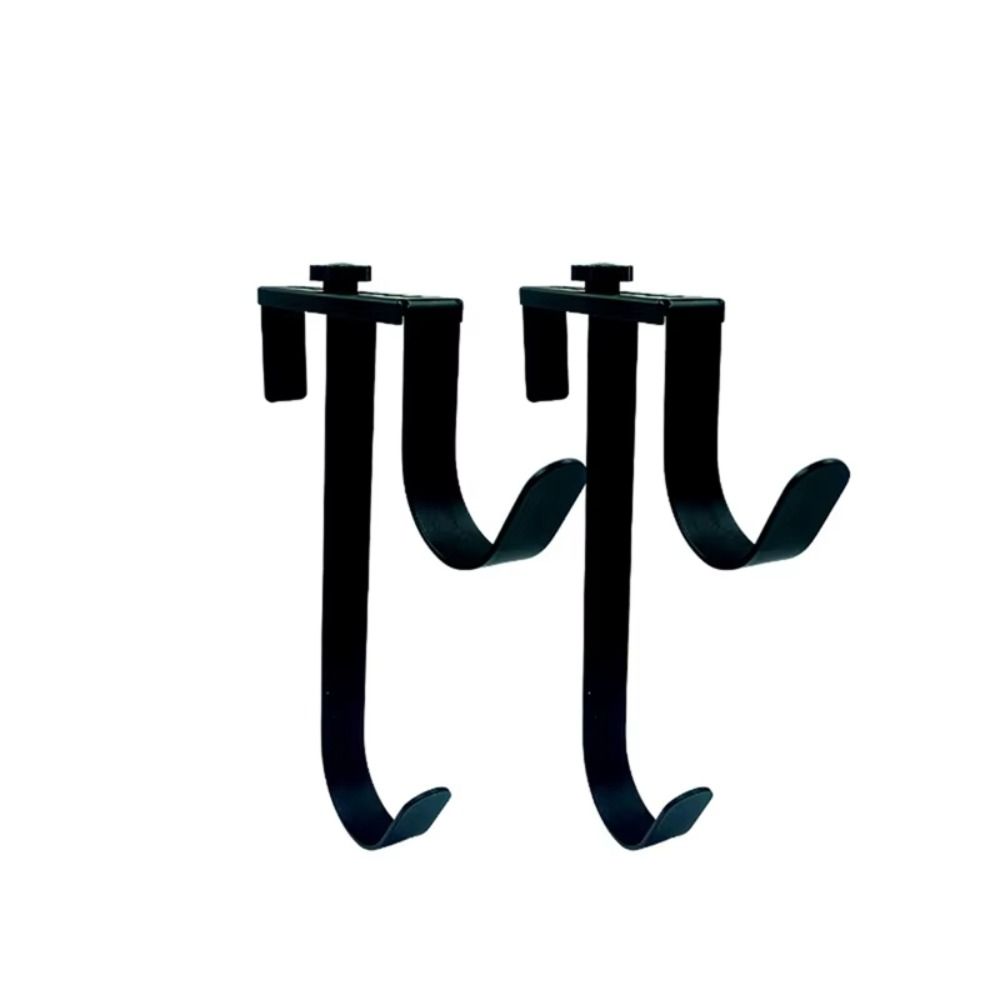 2 шт. Двойной крюк Держатель для шеста бассейна Металлические крюки для забора Без сверления Крюки для крепления шеста бассейна Хранение сетки