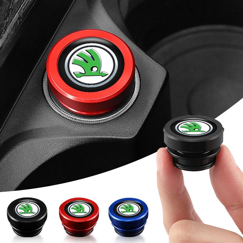 Car Cigarette Lighter Cover Button Protector Dust Cap For Skoda Octavia Fabia Kamiq Superb Rapid Kodiaq Enyaq Citigo Karoq ZS6