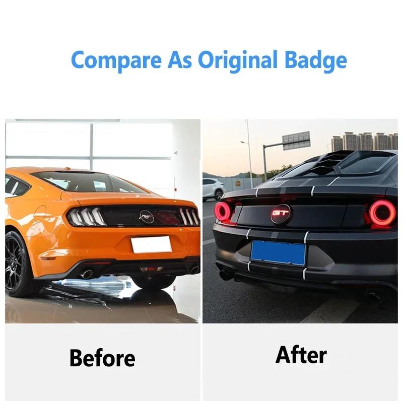 Светодиодный значок на капот для Ford GT Логотип Mustang 2015-2019 Задний значок на багажник Световой Аксессуары для стайлинга автомобиля Модификация