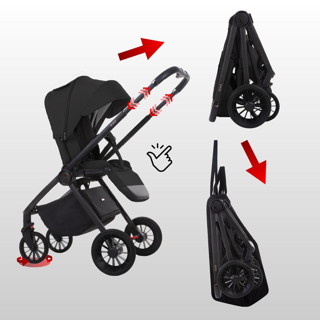 Babylux Scale Stroller Lightweight Urban Folding Stroller Sleeping Bag