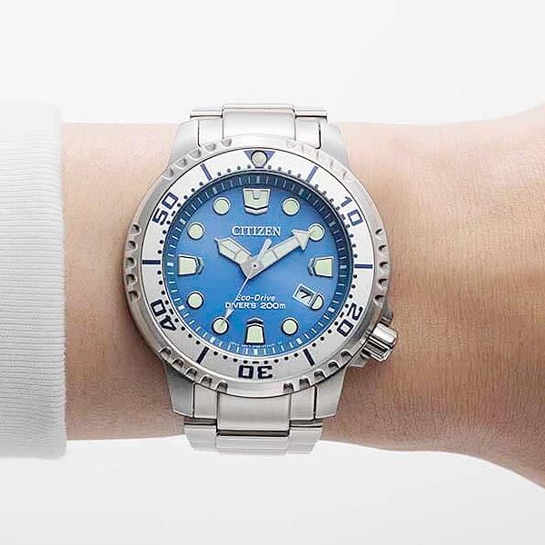 Citizen Мужская BN0165-55L ( Смотреть PROMASTER MARINE серии Eco-Drive Diver200m) Круглые часы, серебро