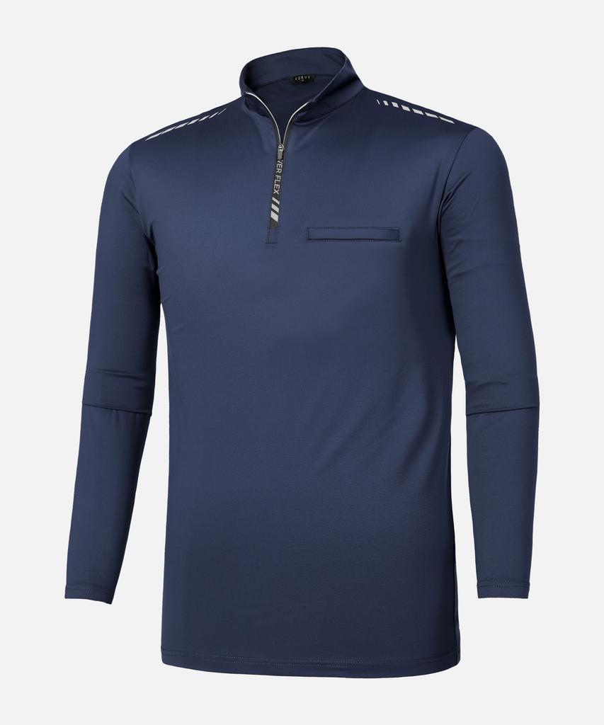 EXTRASPORTY Men'S Workline Outdoor Hiking Long Sleeve Zip-Up T-Shirt 5 Colors (Type B)