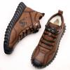 Men's Fashion Casual Shoes Waterproof Winter Shoes Snow Shoes Flats Shoes Keep Warm Boots Man Leather Shoes