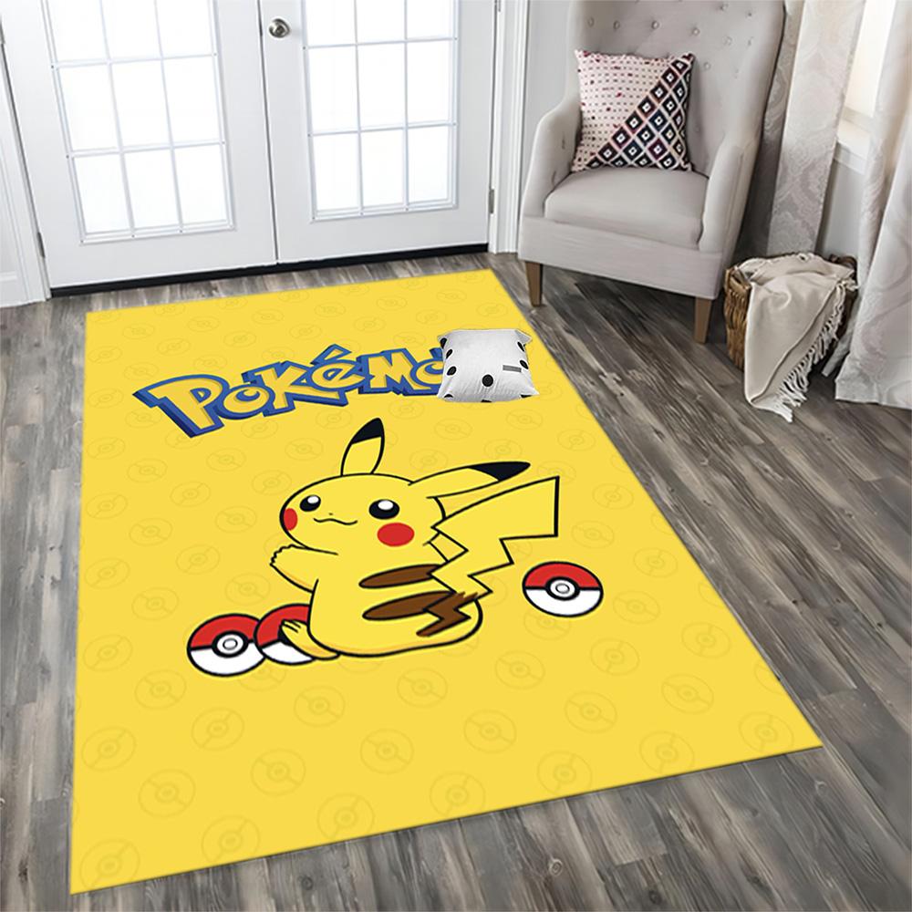 Pikachu's Electric Adventure rug for living rooms, bedrooms, home décor, and as gifts.