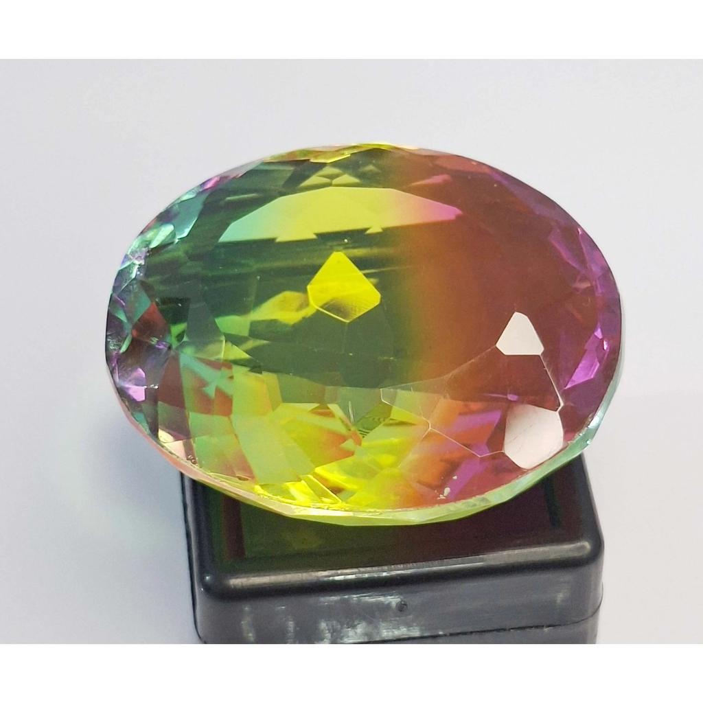 Lab Created Tourmaline Bi-Color 117-119 Ct Oval Cut Beautiful Loose Gemstone