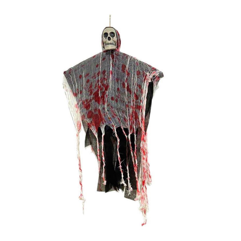 Glowing Skeleton Skull Outdoor Hanging Decoration for Halloween Party Scary Decoration Plastic Materials