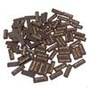50 Piece Handmade Label Wooden Buttons Tags for Scrapbooking 30mm Brown