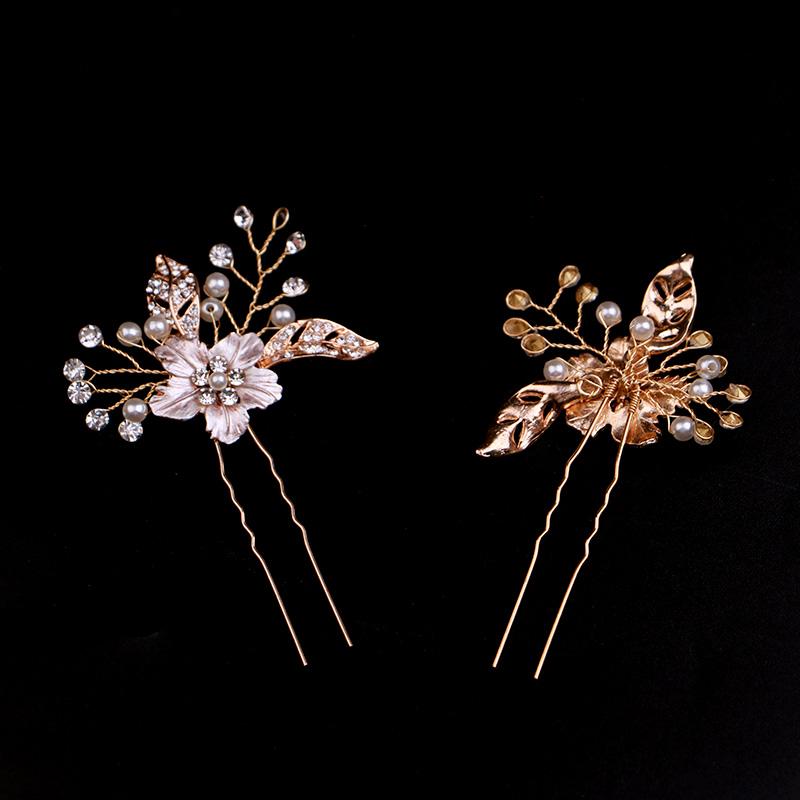 Bridal Hairpin Rhinestone Wedding Hairpiece UZ062 Elegant Design For Bridal Occasions