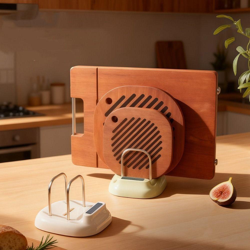 Plastic Cutting Board Holder Stable Pot Lid Stand Multi-functional Pot Cover Shelf  for Kitchen