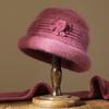 Middle-aged women's cold-proof knitted hat winter mother grandma warm rabbit fur wool hat autumn and winter casual hat